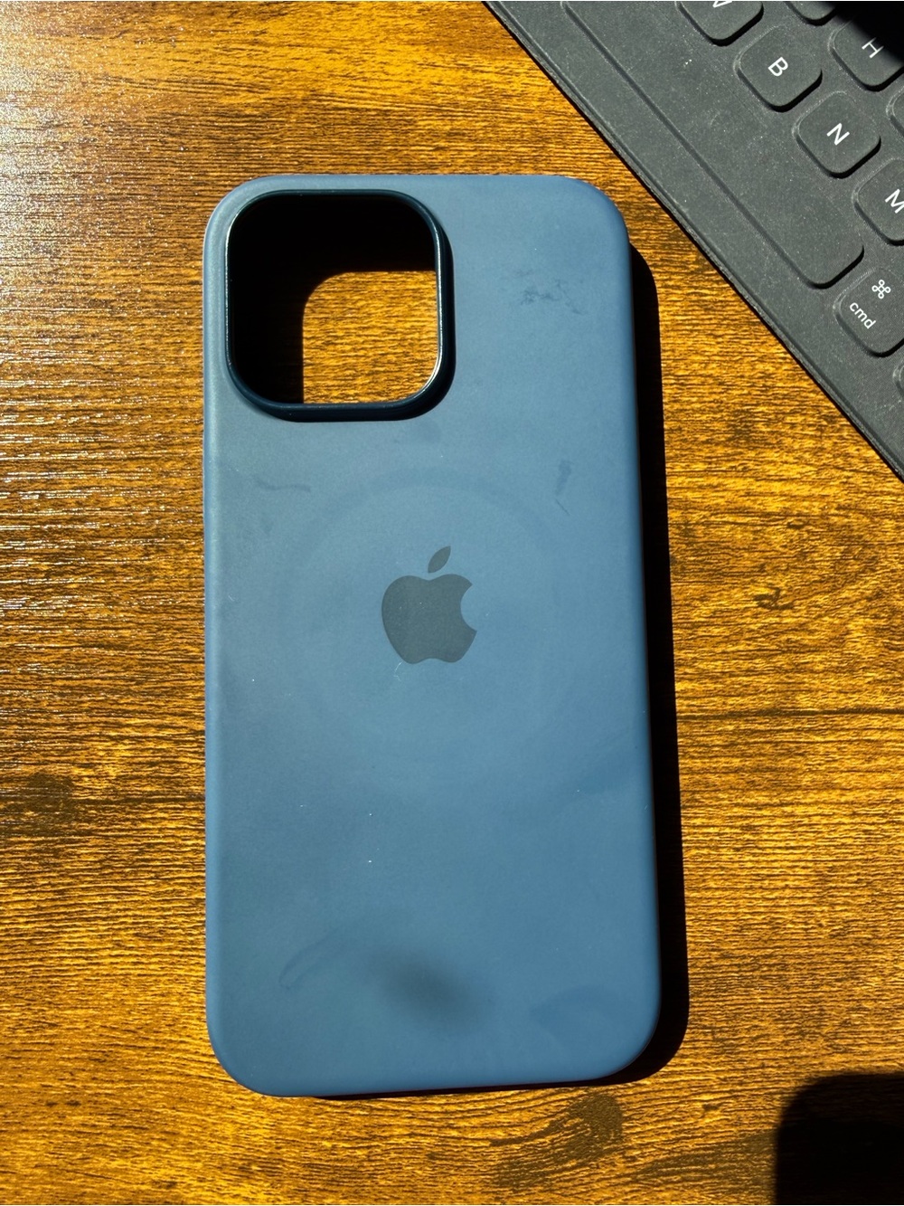 Apple Silicone iPhone Case in Deep Blue
